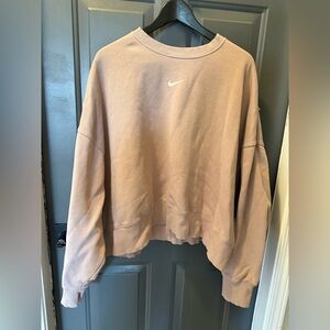 Nike Women's Beige Crew Neck Sweater